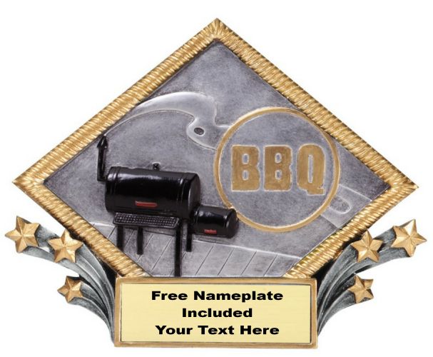 BBQ - Diamond Plate Series Resin Award 7 1/2" x 6"