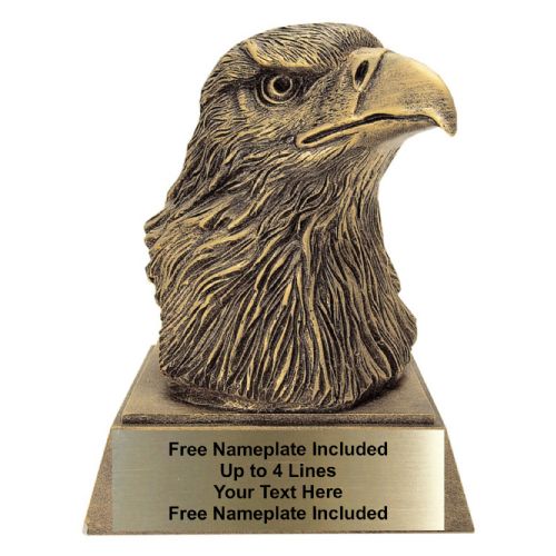 5 1/2" Gold Eagle Head Resin Trophy