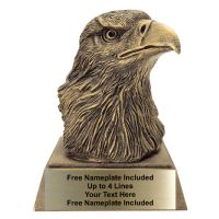 5 1/2" Gold Eagle Head Resin Trophy