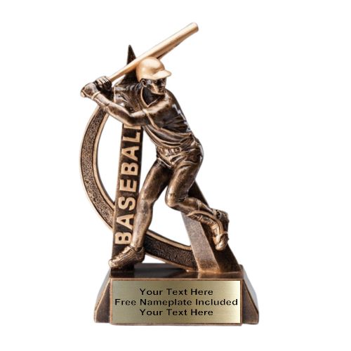 6 1/2" Gold Baseball Ultra Action Resin Trophy