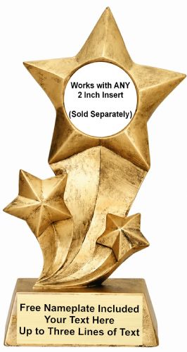 8 1/2" 3 Star Resin Trophy Insert Holder #2