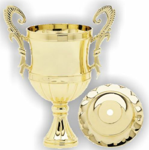 9" Gold Plastic Euro Series Cup with Lid