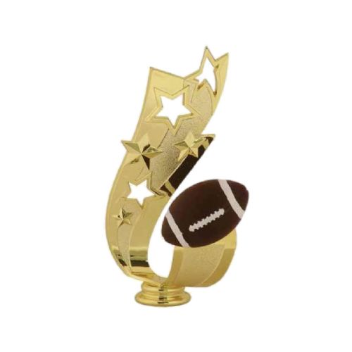 6" Football Offset Ribbon Trophy Figure
