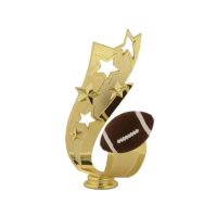 6" Football Offset Ribbon Trophy Figure