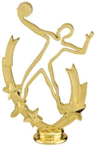 5 3/4" Volleyball Profile Gold Trophy Figure