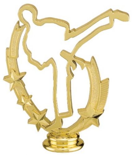 5" Martial Arts Profile Gold Trophy Figure