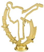 5" Martial Arts Profile Gold Trophy Figure