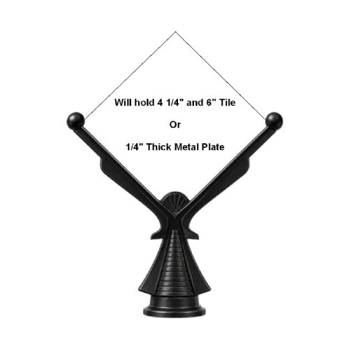 4 1/2" Black Tile/Metal Plate Holder Figure