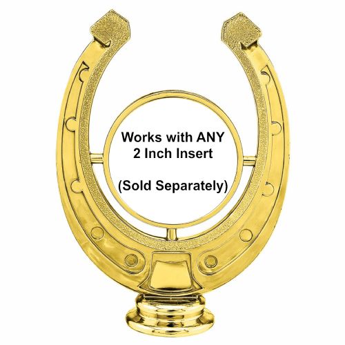 5" Gold Horseshoe 2" Insert Holder Figure #2