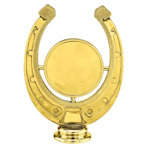 5" Gold Horseshoe 2" Insert Holder Figure