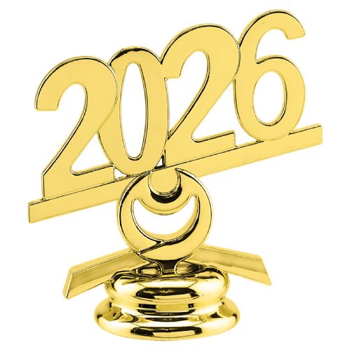 2 1/2" Gold Circle 2026 Year Date Trophy Trim Piece