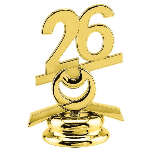 2 1/2" Gold Circle 26 Year Date Trophy Trim Piece