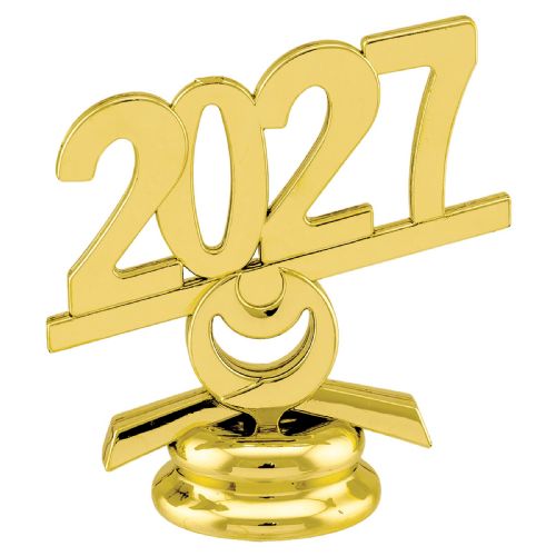2 1/2" Gold Circle 2027 Year Date Trophy Trim Piece