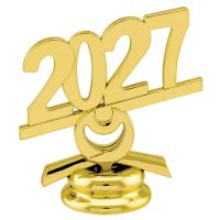 2 1/2" Gold Circle 2027 Year Date Trophy Trim Piece