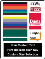 Custom Gemini Duets Select Series Laser Engraved Plastic - 24 Colors