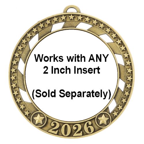 2 3/4" 2026 Award Medal with 2" Insert Holder #2