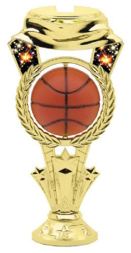 Gold 5 1/2" Spinning Basketball Trophy Riser