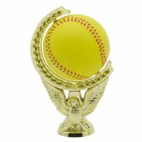 5 1/2" Color Soft Spinning Softball Gold Trophy Figure