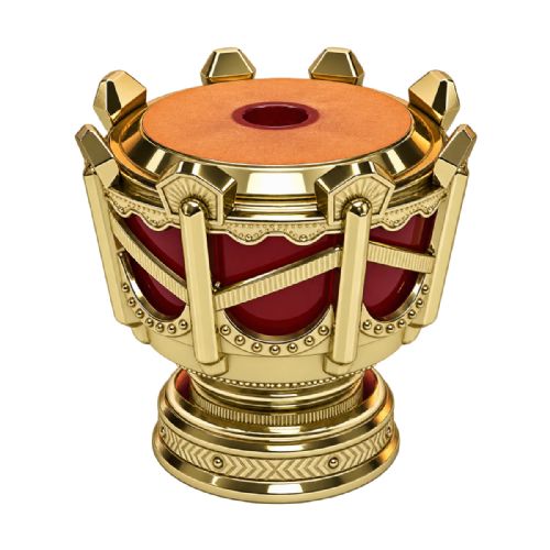 Gold/Red Royal Trophy Riser 2 1/4"