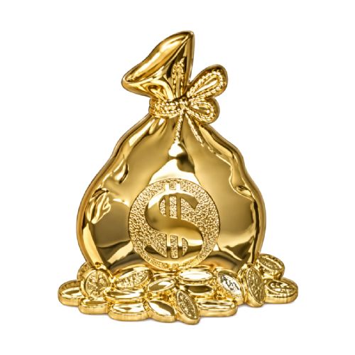 Money Bag Plaque Mount Trim