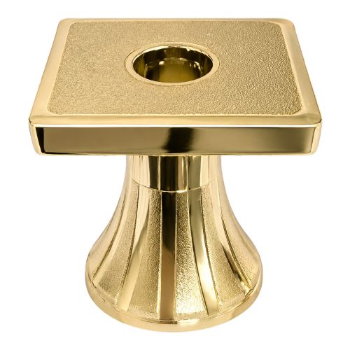 2 1/8" Gold Rectangle Pedestal Trophy Riser