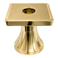 2 1/8" Gold Rectangle Pedestal Trophy Riser