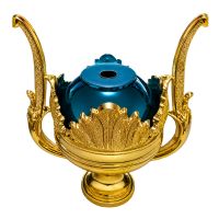 Gold/Blue Royal Dome Trophy Riser 5"