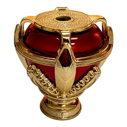 Gold/Red Royal Trophy Riser 2 3/4"