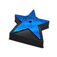 3 7/8" x 4" Weighted Blue Star Plastic Trophy Base