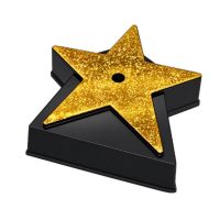 3 7/8" x 4" Weighted Gold Star Plastic Trophy Base