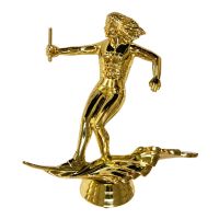 4 1/4" Water Ski Female Gold Trophy Figure