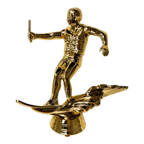 4 1/4" Water Ski Male Gold Trophy Figure