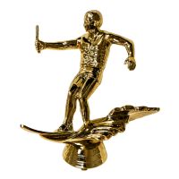 4 1/4" Water Ski Male Gold Trophy Figure