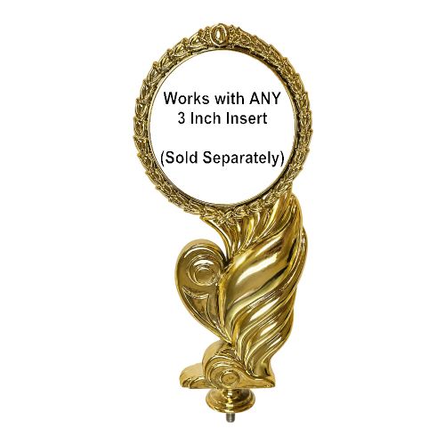 8 3/4" Ornate 3" Insert Holder Trophy Figure #2