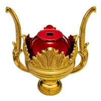 Gold/Red Royal Dome Trophy Riser 5"