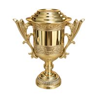 Gold 7" Ornate Lidded Plastic Trophy Cup