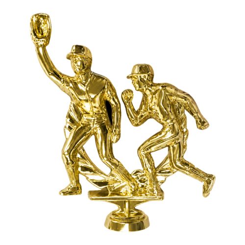 3 3/4" Male Double Action Baseball Gold Trophy Figure