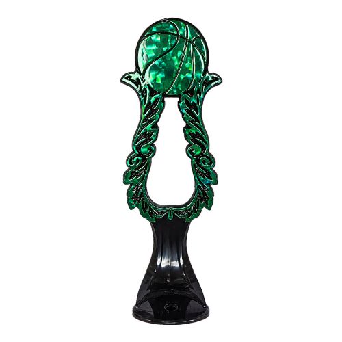 Green 7" Basketball Trophy Figure Backdrop