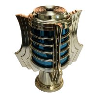 Gold/Blue Royal Winged Trophy Riser 4"