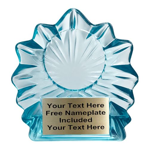 Clear 6 3/4" Krystal Flame Insert Holder Award