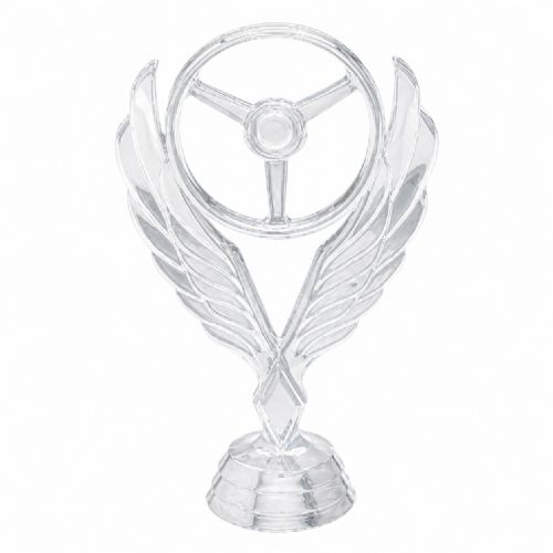 4 3/4" Transparent Winged Wheel Trophy Figure