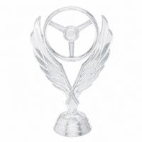 4 3/4" Transparent Winged Wheel Trophy Figure