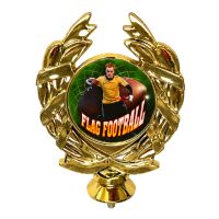 4 1/2" Flag Football Male Trophy Figure Gold