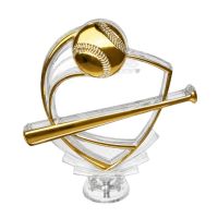 4 7/8" Transparent Baseball Trophy Figure