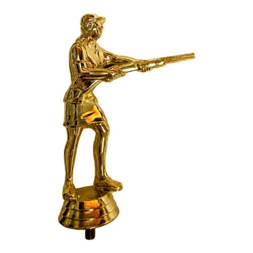 5" Skeet Shooter Female Gold Trophy Figure