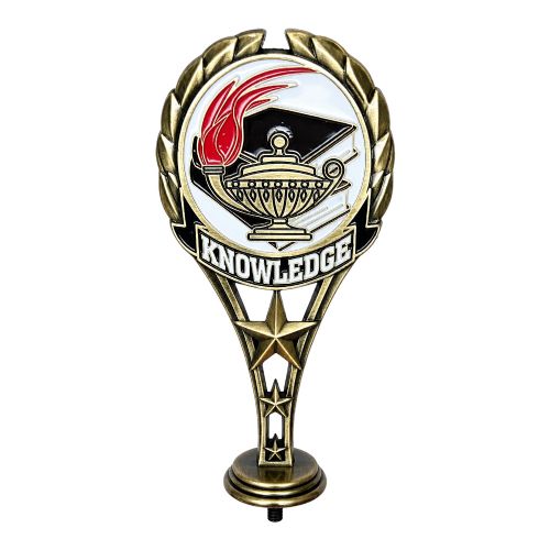 5" Lamp of Knowledge Metal Trophy Figure