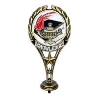 5" Lamp of Knowledge Metal Trophy Figure