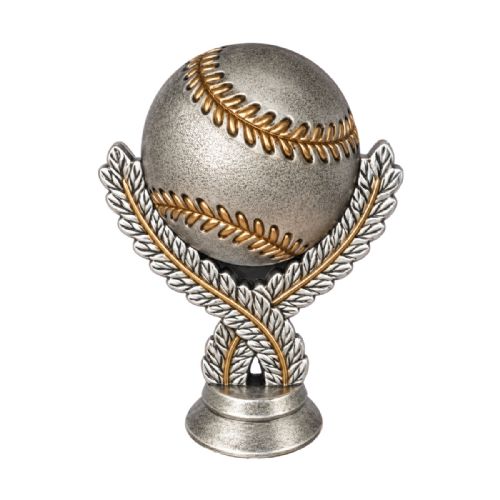 5" Baseball Antique Silver Trophy Figure