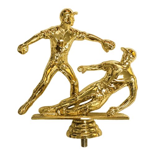 5 1/4" Male Double Baseball Sliding Home Gold Trophy Figure