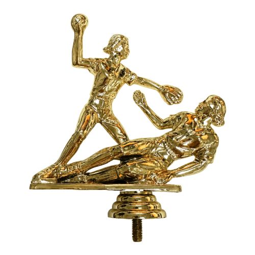 5 1/4" Female Double Softball Sliding Home Gold Trophy Figure